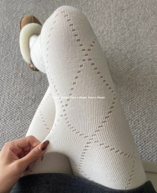 Quần Legging Mỏng Xám Kim Cương Rỗng, Độ Đàn Hồi Cao, Phù Hợp Mặc Bên Ngoài Mùa Xuân Thu