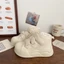 Velvet Thick-soled Breaded Cotton Shoes For Women, High-top White Shoes, Large-toe Sneakers,