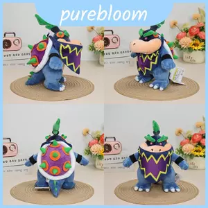 Super Bros Mario Wonder Dark Bowser Jr Đồ chơi sang trọng có cọc ngắn mềm cho trẻ em và người sưu tập