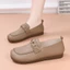 Soft Leather Beanie Shoes For Women, Tendon Soft Bottom Flat Shoes, Middle-aged And Old Singl