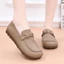 Soft Leather Beanie Shoes For Women, Tendon Soft Bottom Flat Shoes, Middle-aged And Old Singl