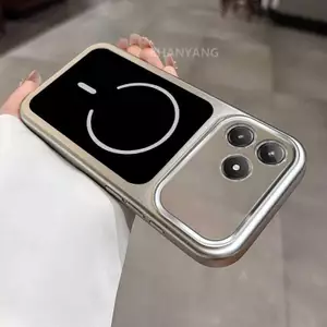 Ốp Lưng Cho Realme C63 4G C61 Mạ Điện Trong Suốt Lớn Màu Cửa Sổ Nền Điện Thoại Thẩm Mỹ Silicon TPU Tối Giản Mềm