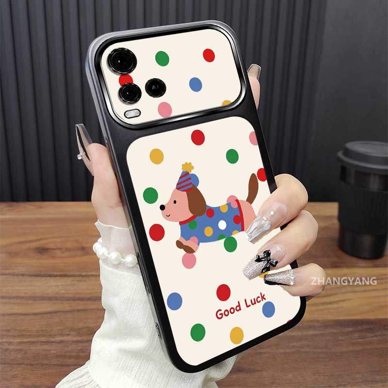 Ốp Lưng Cho VIVO Y21 Y21S Y21A Y33s 4G Vỏ Điện Thoại Họa Tiết Toàn Màn Hình Đơn Giản Và Dễ Thương Với Chất Liệu Mạ Điện Silicon Trong Suốt TPU Chống Rơi Mềm