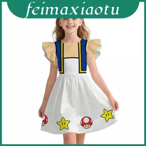 Đồ ngủ bé gái thoải mái với thiết kế tay bay Super Mario cho lứa tuổi 3 tuổi 8 đến