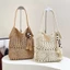 Forest Style Literary Handmade Cotton Thread Weaving Women's Seaside Vacation One-Shoulder Under