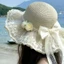 Original Flowery Seaside Lolita Hat Sweet Bow Wave Straw Hat Forest Pastoral Sun Protection Beac