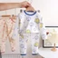 Quần Áo Thu Đông Cotton Nguyên Chất Và Quần Thu Đông Bé Trai Bộ Đồ Ngủ Ấm Áp Bé Gái Mặc Ở Nhà Qu