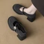 Popular Plush Gray Mary Jane Shoes For Women, Gentle Wind Evening Evening Thick Heel High Heel W