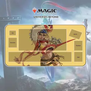 Playmat Ruku - MTG Magic The Gathering x Final Fantasy Anime Battle Card Stitched Edges Mousepad