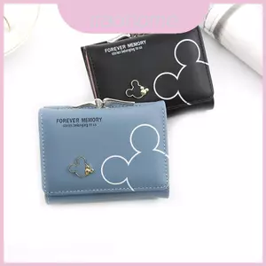 Ví đựng tiền xu bé gái chuột Mickey có thiết kế có thể gập lại và in sắc tố để mang theo hàng ngày