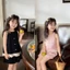 cô gái phong cách mùa hè ren vest quần ống rộng quần short dây treo