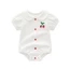 Bé Bé Mỏng Quần Áo Mùa Hè Mới Tay Ngắn Hậu Cung Anh Đào Mùa Hè Quần Áo Sơ Sinh Jumpsuit