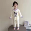 Bộ đồ ngủ trẻ em bé gái Kuromi xuân thu mỏng dài tay bé gái công chúa dễ thương mùa hè mặc nh