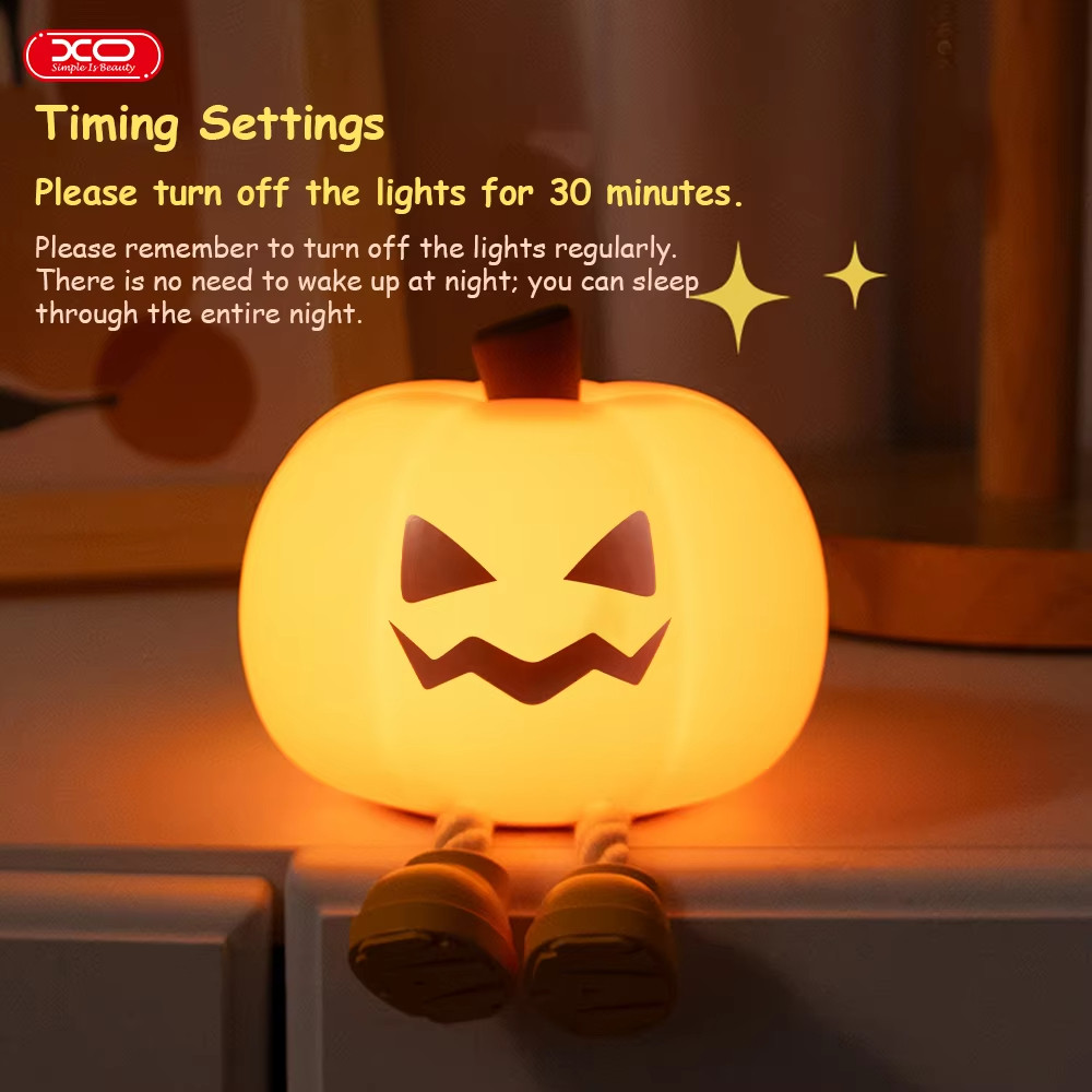 Dễ Thương Bí Ngô Đèn Ngủ LED Bí Ngô Đèn Sạc Đầu Giường Trang Trí Máy Tính Để Bàn Trẻ Em Quà Tặng Halloween