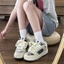 đôi giày bánh mì phong cách Hồng Kông cổ điển cao cấp mùa hè mới giày thể thao đa năng denim dàn
