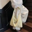 Casual Striped Canvas Bag Women's New Fashion College Style Tote Bag Korean Style Large Capacity