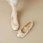 French Style Shallow Egg Roll Shoes Summer New Bow Flat Ballet Shoes Soft Sole Women's Shoes