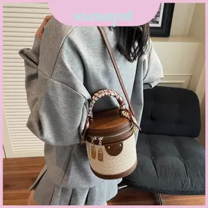 Túi xô Pu nước nhỏ gọn có họa tiết hình học và độ cứng mềm mại cho phong cách đô thị thông thường