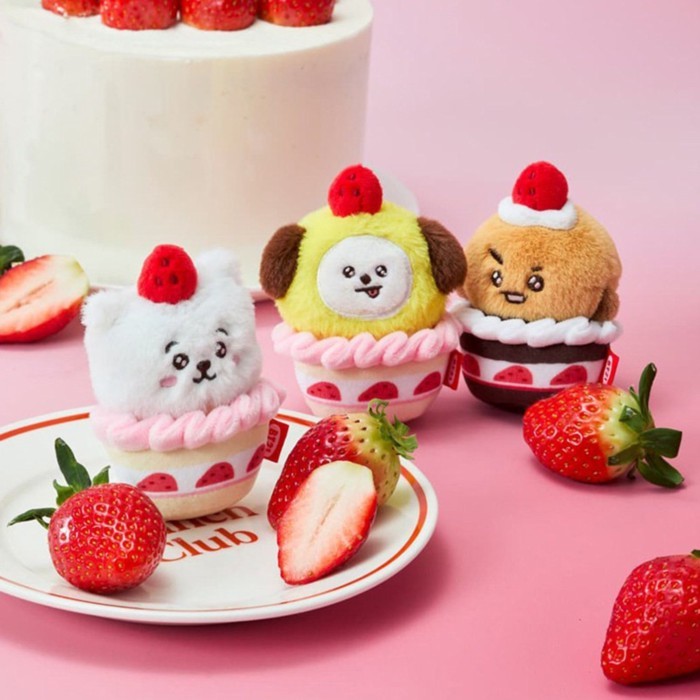 Mặt dây chuyền móc khóa sang trọng BTS BT21 mặt dây chuyền búp bê búp bê dễ thương hoạt hình