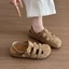 Mùa Hè La Mã Giày Sandal Nữ Áo Khoác Ngoài Retro Lợn Lồng Giày Rỗng Bao Đầu Dép Birkenstock
