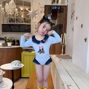 Đồ Bơi Đẹp Cho Bé Gái Nhanh Khô Mùa Hè Cho Bé Hoạt Hình Hàn Quốc Dài Tay Chống Nắng Đồ Bơi Một M
