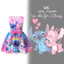 Đầm Lilo khâu trẻ em với vải Cotton pha trộn