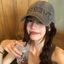 Korean Ins Trendy Retro American Letter Baseball Cap For Women With Wide Brim, Big Face, Small A