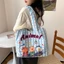 Canvas Bag New Vest Large Capacity Handbag Student Shoulder Tote Class Commuting Bag