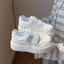Giày Velcro trắng dành cho nữ mùa xuân mới giày thể thao thông thường giày đế dày đa năng