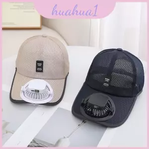 Mũ chống nắng có thể sạc lại với quạt gió và tấm chắn tia cực tím cho bãi biển và đi bộ đường dài