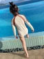 Áo tắm một mảnh trẻ em, bé gái, bé gái thời trang, áo tắm một mảnh công chúa cỡ vừa và lớn, áo t