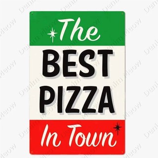 Pizza Zone Mảng Mảng Thực Phẩm Tuyệt Vời Vintage Kim Loại Ký Quán Rượu Thanh Trang Trí Nhà Cửa Tốt Nhất Tự Chế Áp Phích Ý Pizza Tường Nghệ Thuật Tấm N374