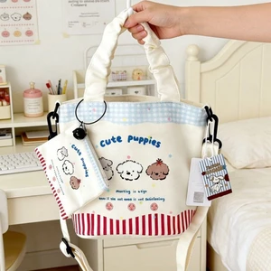 Cartoon Lucky Cute Little Ghost Original Tote Women's Korean Printed Handbag Hand-enhanced Beaut