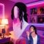 Michael Jackson Cosplay Tóc Giả Màu Đen Vừa Dài Tóc Xoăn Cho Sân Khấu