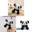 Túi Mini sang trọng gấu trúc mềm theo chủ đề với thiết kế khối màu cho hàng ngày