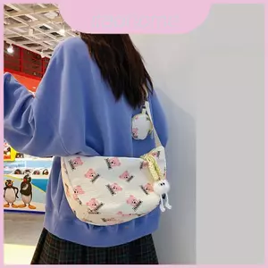 Tote mềm mại thanh lịch có in hoa và khe cắm điện thoại bên trong cho bé gái