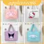 Túi cầm tay Kuromi sành điệu bằng Nylon có chi tiết thêu cho bé gái