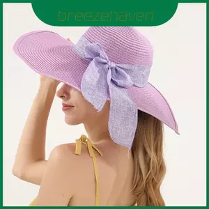 Mũ vành rộng Uv thời trang chống nước có ống hút che nắng ngoài trời cho