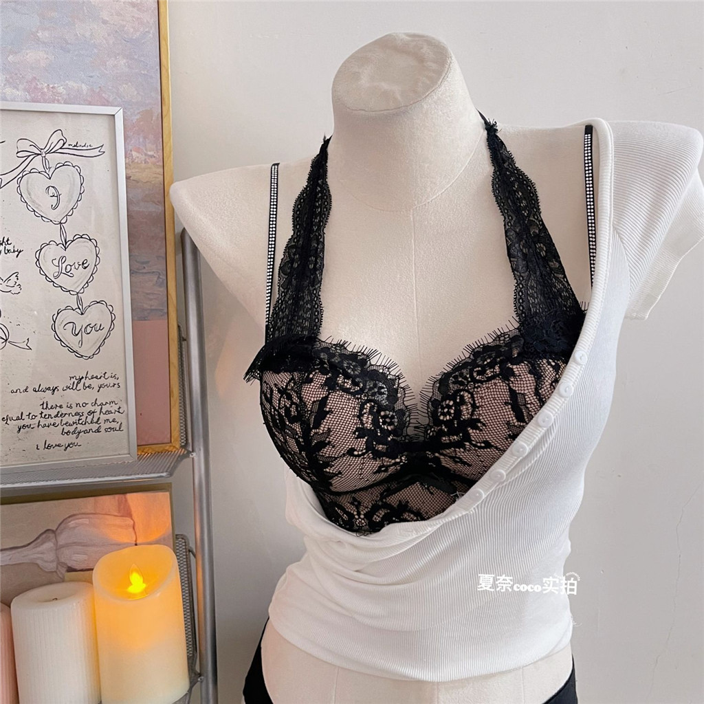 Dây Ren Áo Lót Nữ nhỏ ngực đẩy lên, thiết kế gợi cảm với chi tiết kim cương giả