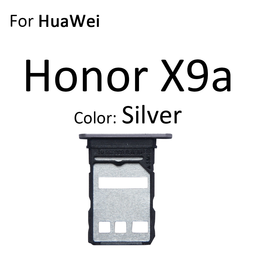Thẻ Sim Micro SD Khay Thẻ Ổ Cắm Giá Đỡ Khe Cắm Hộp Nối Bộ Chuyển Đổi ReaderFor HuaWei Honor X9 4G X9a X9b X8b 5G Thay Thế Các Bộ Phận