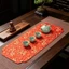 Họa Tiết Rồng Đỏ Trà Nhỏ Thảm Hai Mặt Thổ Cẩm Thấm Hút Cách Nhiệt Coaster Cho Một Người Uống Di Động Du Lịch Khô Trà Thảm