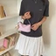 Woven Shoulder Bag, Sweet Girly Style, High-end Dopamine Handbag, Bucket Bag, Large Capacity Cro