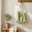 Summer New Mint Green Fresh Canvas Crossbody Shoulder Bag Large Capacity College Student Work Co