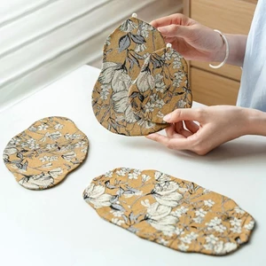 Thổ Cẩm Nhỏ Fulu Trà Thảm Phong Cách Zen Thảm Trà Chống Thấm Nước Bàn Trà Cách Nhiệt Nồi Thảm Trà Lễ Kung Fu Phụ Kiện