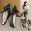 Giày đơn nữ mới giày nữ mùa xuân hè mũi nhọn giày đế bằng khí chất kim cương giả thoải mái gi