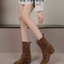 Retro Mới Cao Bồi Miền Tây Mùa Hè Động Giày Thắt Lưng Rỗng Tăng Chiều Cao Giày Boot Cổ Ngắn Giày