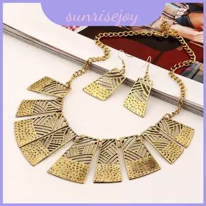 Vòng cổ hình học cổ điển với dây chuyền sóng nước cho phong cách Boho sang trọng