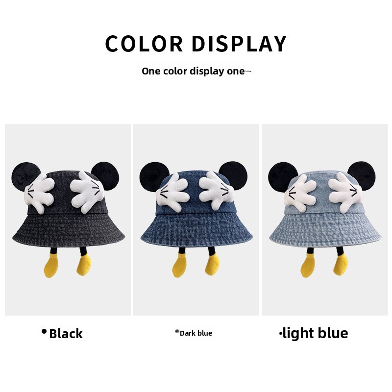 Chuột Bông Hình Mũ Người Cá Mickey Chất Liệu Nhẹ, Bảo Vệ Khỏi Nắng