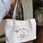 Miffy Rabbit Canvas Shoulder Bag Women's Embroidered Fashion Versatile Large Capacity Underarm S