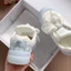đôi giày trắng mới dành cho nữ sinh, đế dày, giày thể thao vải thoáng khí đa năng, giày bánh mì